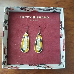 Lucky Brand Gold and Tortoise drop earring